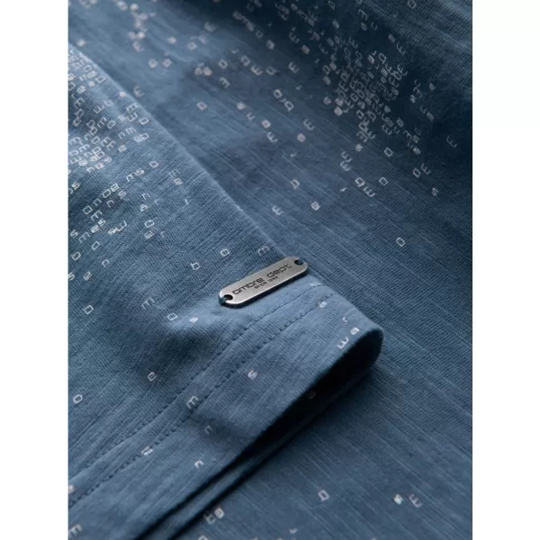  Pánské triko OMBRE OM-TSFP-0179 BLUE DENIM 