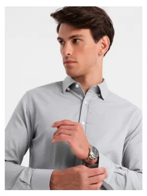 Pánská košile OMBRE OM-SHCS-0175 GRAY
