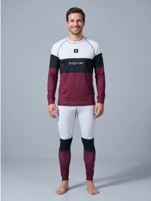 Pánské funkční termo kalhoty premium ALTISPORT VOJ/ALM051TER02 VÍNOVÁ