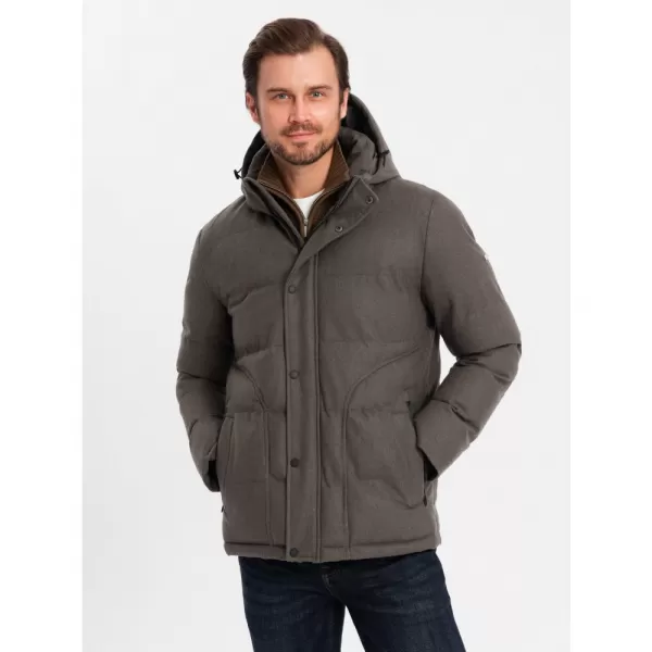  Pánská bunda OMBRE OM-JAHP-0203 OLIVE 