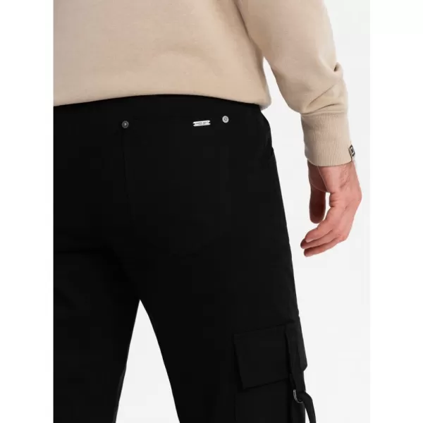  Pánské kalhoty OMBRE OM-PACG-0197 BLACK 