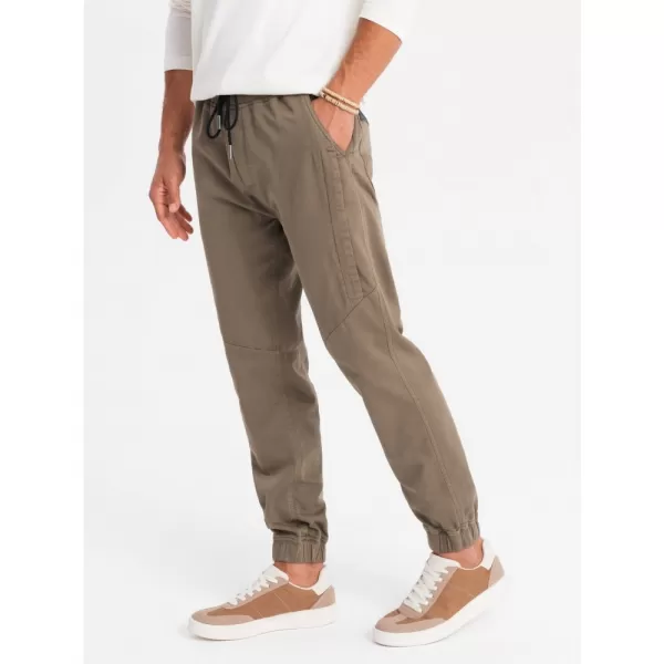  Pánské tepláky OMBRE OM-PAJO-0202 DARK BROWN 