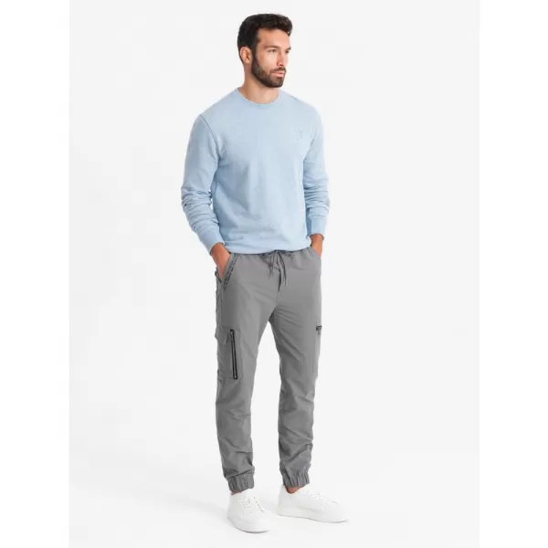  Pánské tepláky OMBRE OM-PAJO-0200 GREY 
