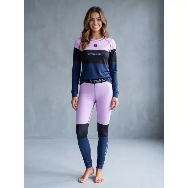  Dámské funkční termo kalhoty premium ALTISPORT VOJ/ALW051TER02 VIOLET/MODRÁ 