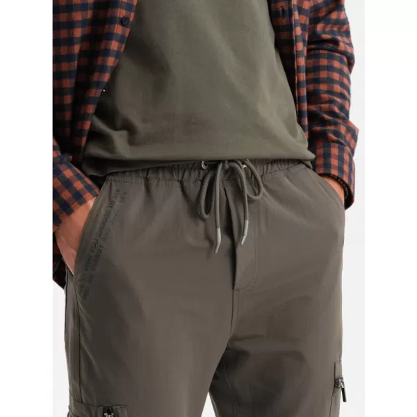  Pánské tepláky OMBRE OM-PAJO-0200 OLIVE 