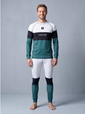 Pánské funkční termo kalhoty premium ALTISPORT VOJ/ALM051TER02 BÍLOZELENÁ