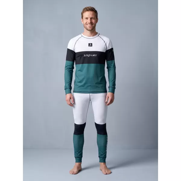  Pánské funkční termo kalhoty premium ALTISPORT VOJ/ALM051TER02 BÍLOZELENÁ 