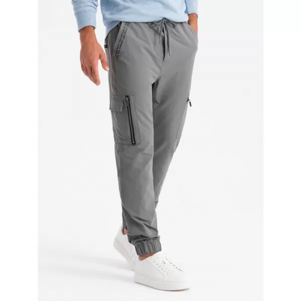  Pánské tepláky OMBRE OM-PAJO-0200 GREY 