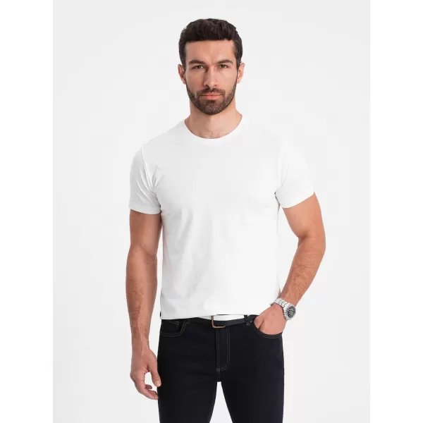  Pánské triko OMBRE OM-TSBS-0146 WHITE 