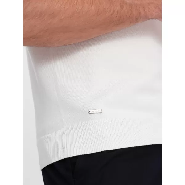  Pánské triko s límečkem OMBRE OM-POSS-0118 WHITE 