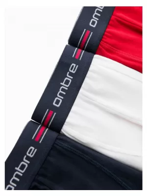 Pánské trenky OMBRE OM-UNBO-0109 3 PACK MIX WHITE