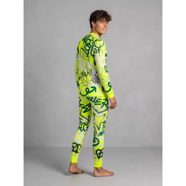  Pánské funkční termo kalhoty premium ALTISPORT VOJ/ALM054TER02 FLUO ZELENÁ 