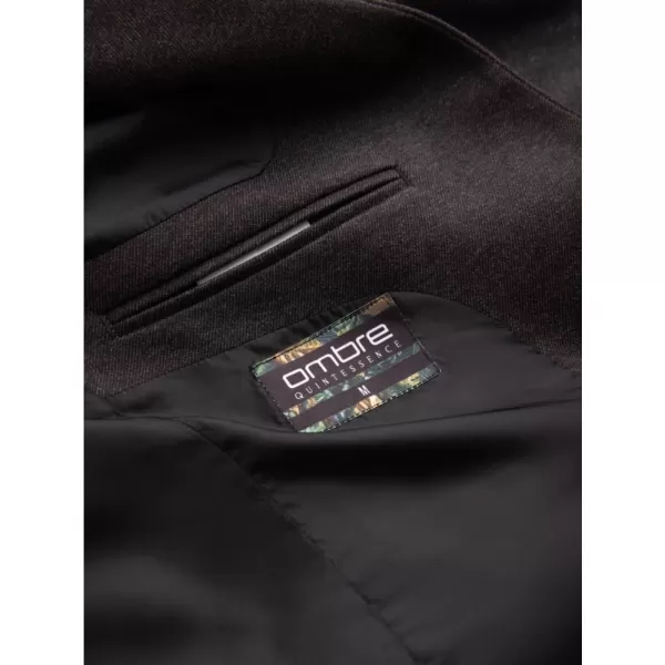  Pánské sako OMBRE OM-BLZB-0131 BLACK MELANGE 
