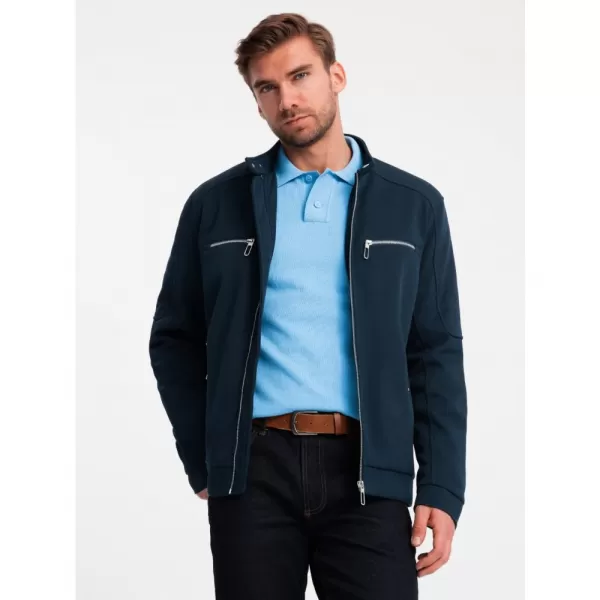  Pánská bunda OMBRE OM-JALP-0157 NAVY BLUE 