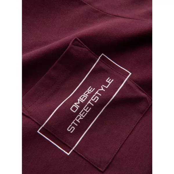  Pánské triko OMBRE OM-TSCT-0108 MAROON 