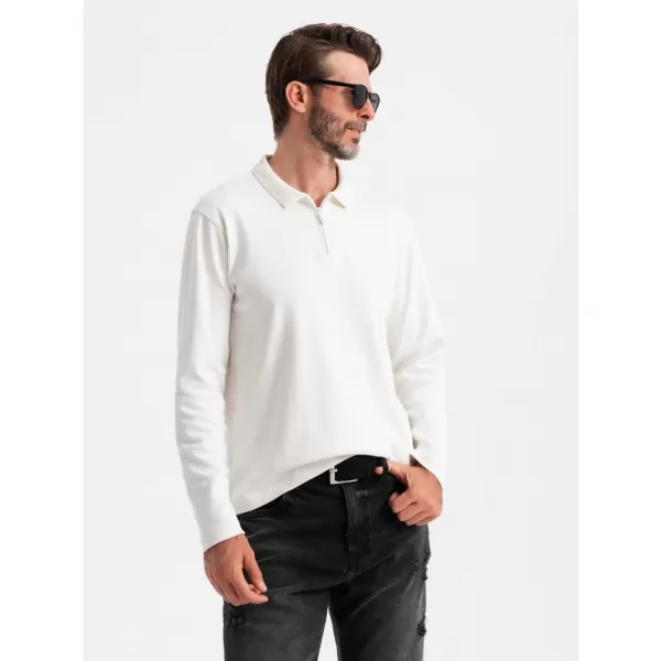  Pánské triko OMBRE OM-POLS-0130 WHITE 