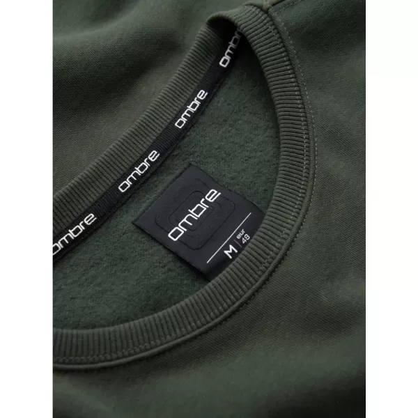  Pánská mikina OMBRE OM-SSNZ-0136 DARK GREEN 