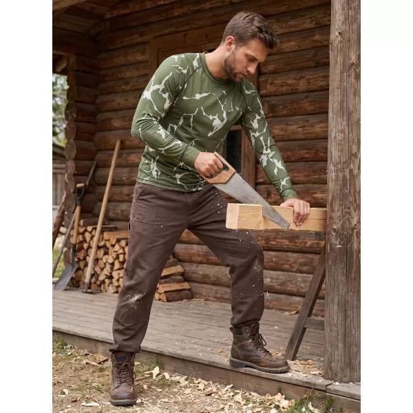  Pánské funkční termo triko s dlouhým rukávem premium ALTISPORT VOJ/ALM052TER01 KHAKI 