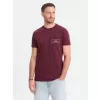 Pánské triko OMBRE OM-TSCT-0108 MAROON