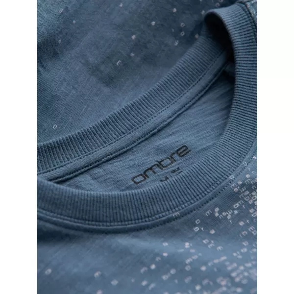  Pánské triko OMBRE OM-TSFP-0179 BLUE DENIM 