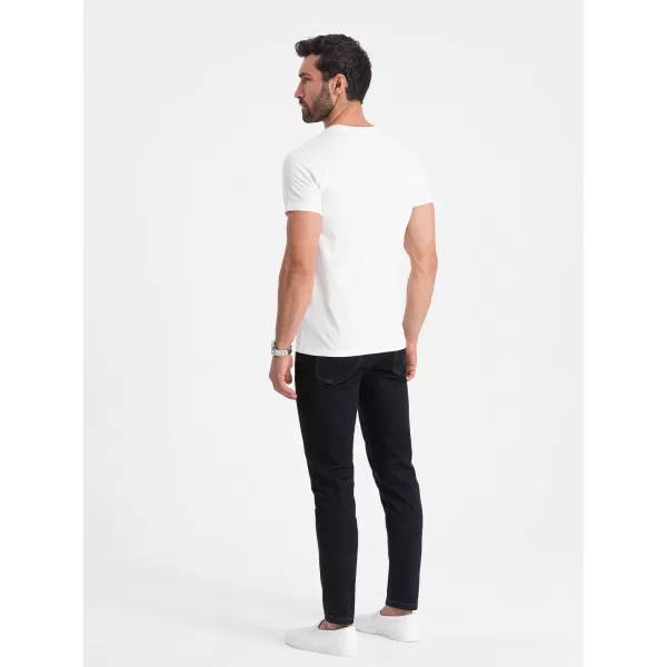  Pánské triko OMBRE OM-TSBS-0146 WHITE 