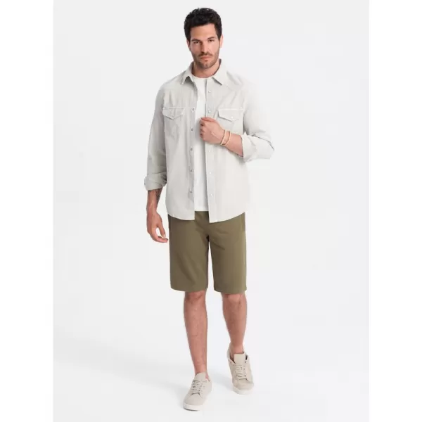  Pánské kraťasy OMBRE OM-SRBS-0149 OLIVE 