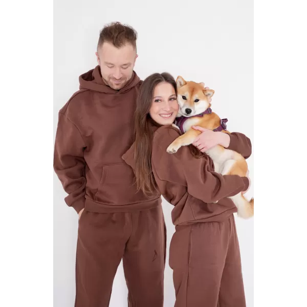  Dámská mikina ALTISPORT BYB/ALW002BY289 ČOKOLÁDOVĚ HNĚDÁ 