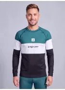 Pánské funkční termo triko s dlouhým rukávem premium ALTISPORT VOJ/ALM051TER01 PETROLEJOVÁ/ČERNÁ