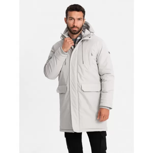  Pánská bunda OMBRE OM-JALJ-0166 CREAM 