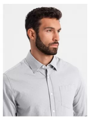Pánská košile OMBRE OM-SHCS-0174 GREY