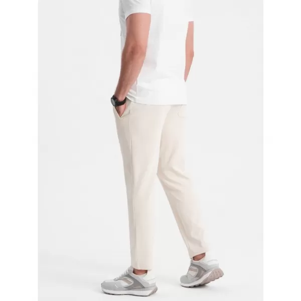  Pánské tepláky OMBRE OM-PABS-0206 CREAM 