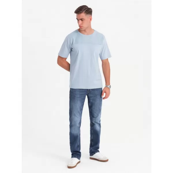  Pánské triko OMBRE OM-TSCT-0171 LIGHT BLUE 