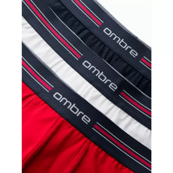  Pánské trenky OMBRE OM-UNBO-0109 3 PACK MIX WHITE 