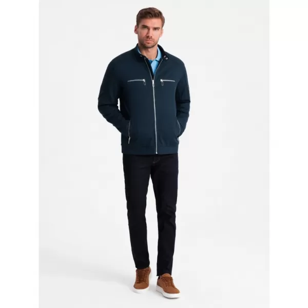  Pánská bunda OMBRE OM-JALP-0157 NAVY BLUE 