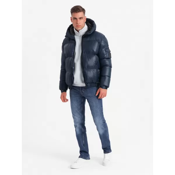  Pánská bunda OMBRE OM-JAHP-0207 NAVY BLUE 