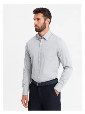 Pánská košile OMBRE OM-SHCS-0174 GREY