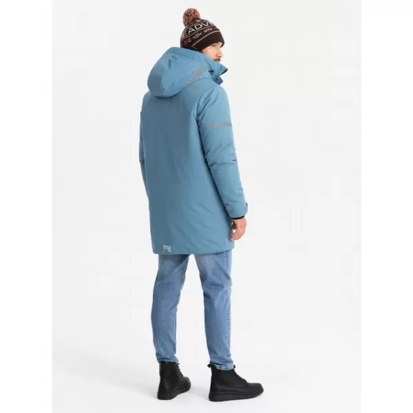  Pánská bunda OMBRE OM-JALJ-0169 BLUE 