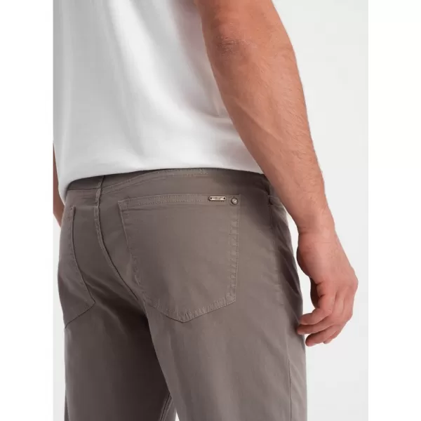  Pánské kalhoty OMBRE OM-PACP-0151 DARK BEIGE 