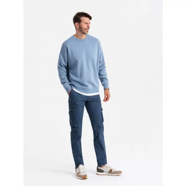  Pánské kalhoty OMBRE OM-PACG-0196 DARK BLUE 