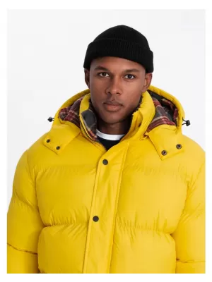 Pánská zimní bunda OMBRE OM-JAHP-0205 YELLOW