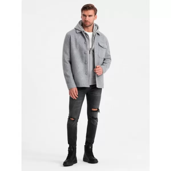  Pánská bunda OMBRE OM-JANP-0199 GRAY 
