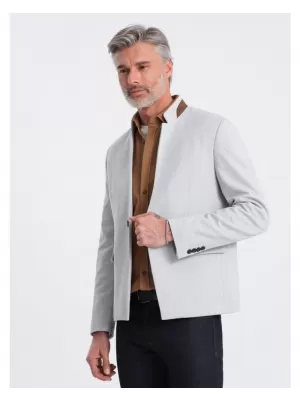 Pánské sako OMBRE OM-BLZB-0131 GREY MELANGE