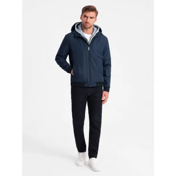  Pánská bunda OMBRE OM-JANP-0149 NAVY BLUE 