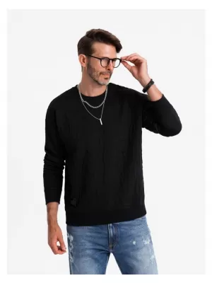 Pánská mikina OMBRE OM-SSNZ-0164 BLACK