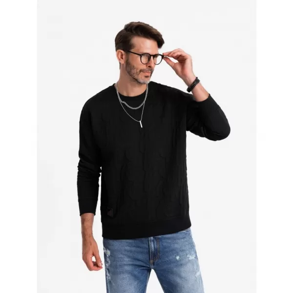  Pánská mikina OMBRE OM-SSNZ-0164 BLACK 