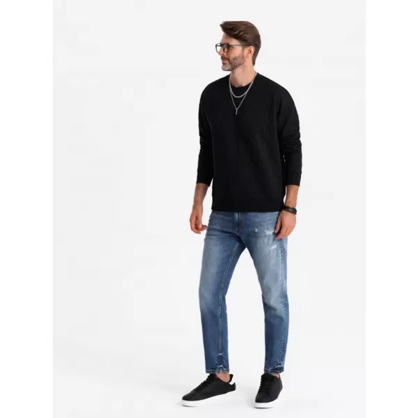  Pánská mikina OMBRE OM-SSNZ-0164 BLACK 