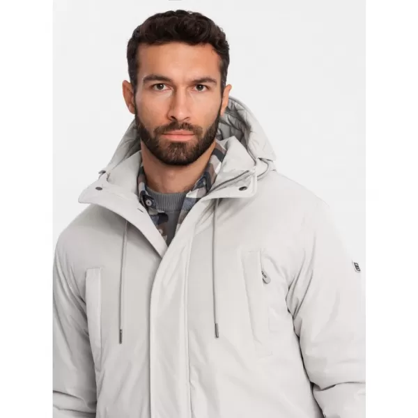  Pánská bunda OMBRE OM-JALJ-0166 CREAM 