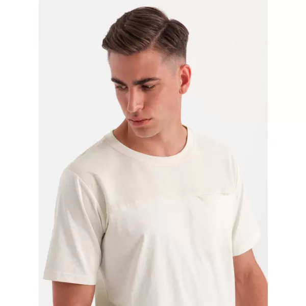  Pánské triko OMBRE OM-TSCT-0171 WHITE 