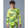 Pánské funkční termo triko s dlouhým rukávem premium ALTISPORT VOJ/ALM054TER01 FLUO ZELENÁ