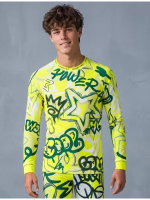 Pánské funkční termo triko s dlouhým rukávem premium ALTISPORT VOJ/ALM054TER01 FLUO ZELENÁ